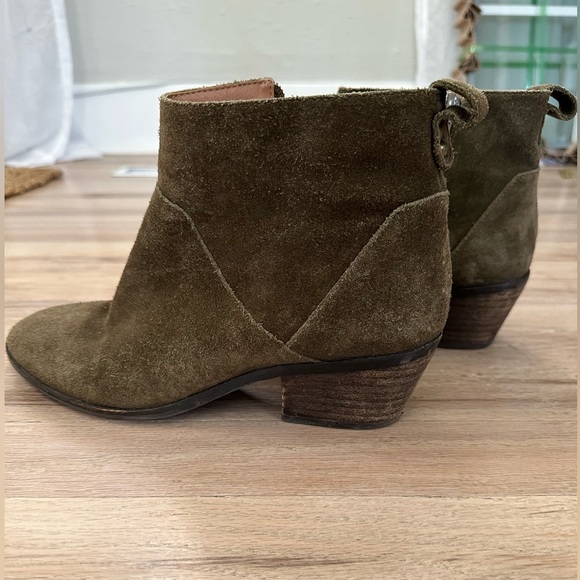 Sole Society Olive Green Suede Ankle Booties - Picture 2 of 5